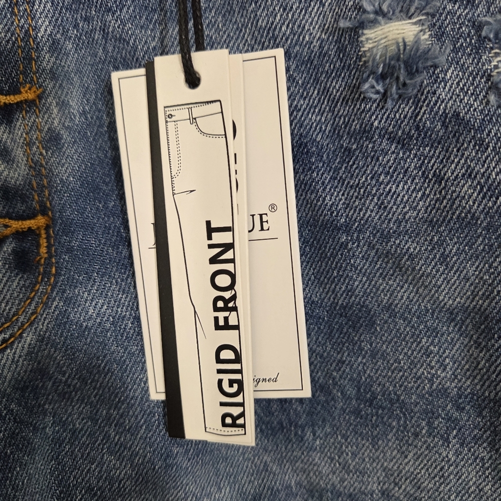 NWT Judy Blue High Rise Rigid Front Magic Jean Shorts Distressed Size XL Boho - Picture 6 of 13